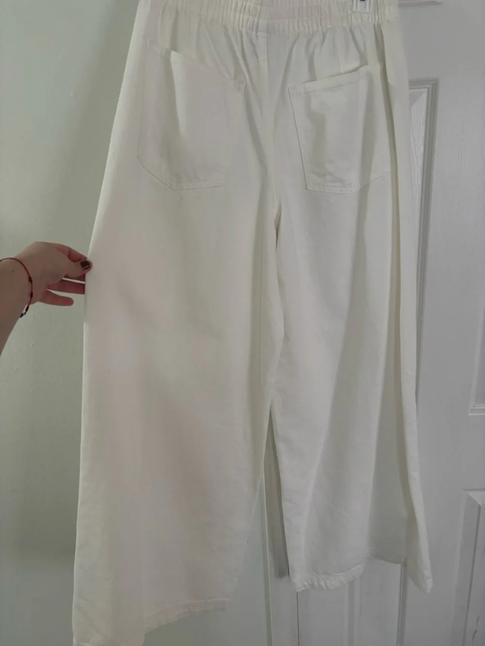 Universal Thread Cream Wide-Leg Drawstring Pants - Picture 3 of 4